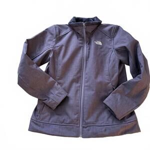 THE NORTH FACE Apex Chromium Thermal Softshell Gray Full Zip jacket Wms SZ M